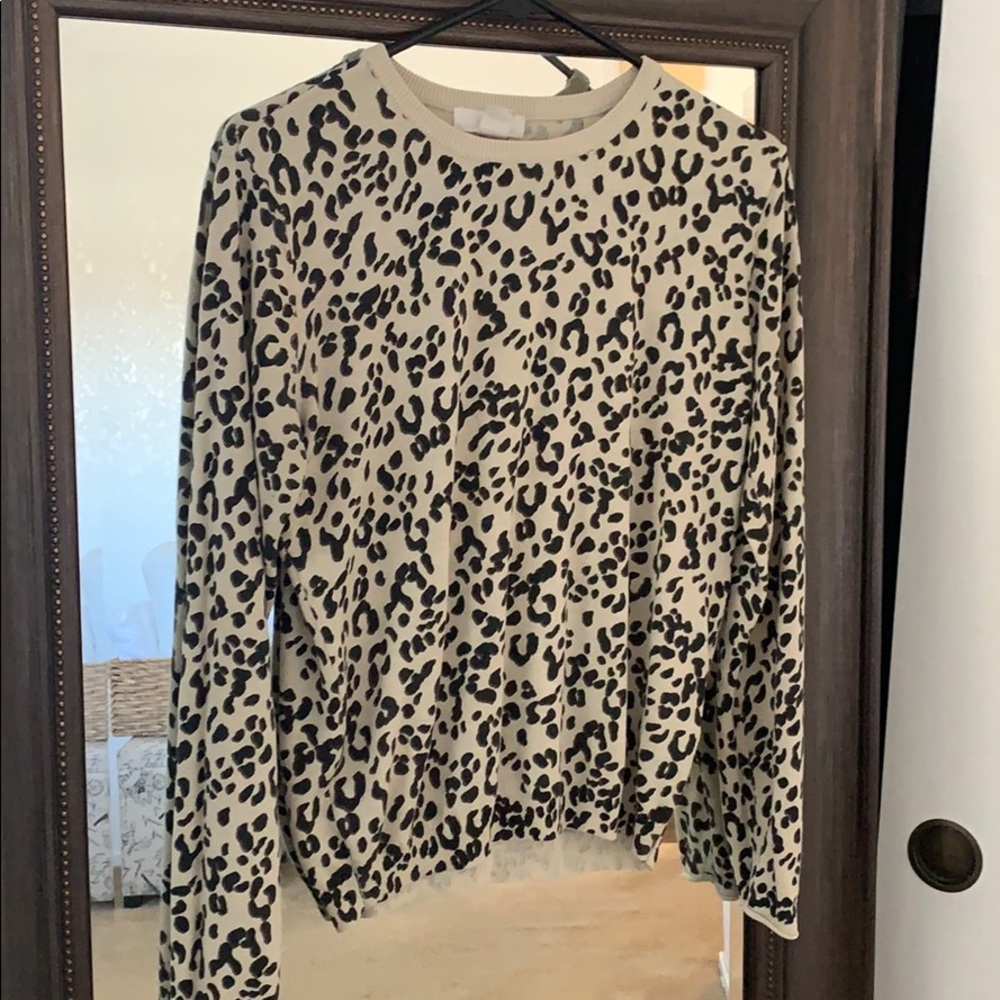 Long sleeve print top